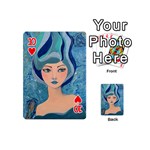 Blue Girl Playing Cards 54 Designs (Mini) Front - Heart10