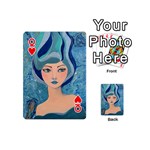 Blue Girl Playing Cards 54 Designs (Mini) Front - HeartQ