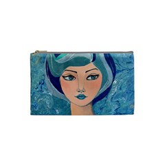 Blue Girl Cosmetic Bag (small) by CKArtCreations