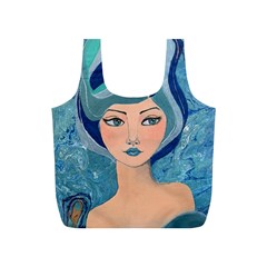 Blue Girl Full Print Recycle Bag (s) by CKArtCreations