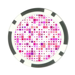 Background Square Pattern Colorful Poker Chip Card Guard