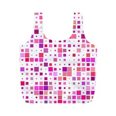 Background Square Pattern Colorful Full Print Recycle Bag (M)