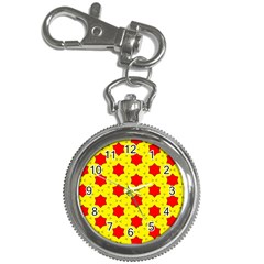 Pattern Red Star Texture Star Key Chain Watches by Simbadda