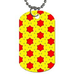 Pattern Red Star Texture Star Dog Tag (one Side) by Simbadda