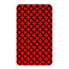 Pattern Red Black Texture Cross Memory Card Reader (rectangular) by Simbadda