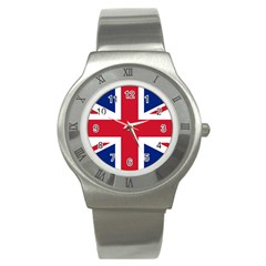 Uk Flag Stainless Steel Watch by FlagGallery