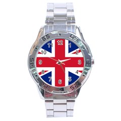 Uk Flag Stainless Steel Analogue Watch by FlagGallery