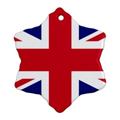 Uk Flag Snowflake Ornament (two Sides) by FlagGallery