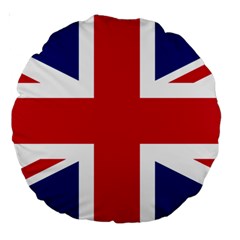Uk Flag Large 18  Premium Round Cushions by FlagGallery