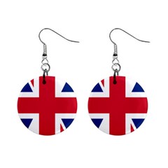 UK Flag Union Jack Mini Button Earrings