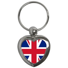 UK Flag Union Jack Key Chain (Heart)