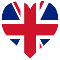 UK Flag Union Jack Wooden Puzzle Heart