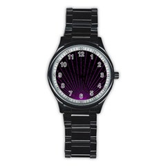 Laser Show Festival Stainless Steel Round Watch