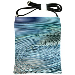 Wave Concentric Waves Circles Water Shoulder Sling Bag by Alisyart