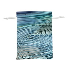 Wave Concentric Waves Circles Water Lightweight Drawstring Pouch (l) by Alisyart