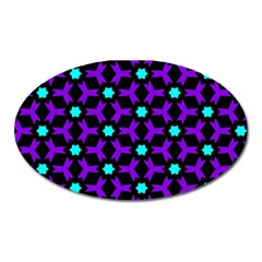 Textured Background Tile Pattern Oval Magnet