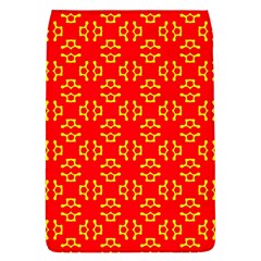 Red Background Yellow Shapes Removable Flap Cover (L)