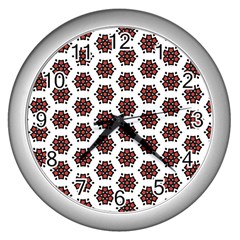 Pattern Seamless Seamless Pattern Wall Clock (silver)