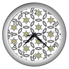 Background Texture Pattern Modern Wall Clock (silver)