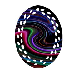 Art Abstract Colorful Abstract Art Ornament (oval Filigree)