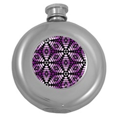 Pattern Purple Seamless Design Round Hip Flask (5 Oz)