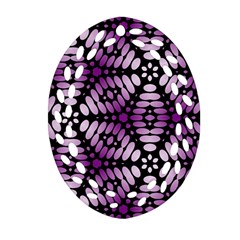 Pattern Purple Seamless Design Ornament (oval Filigree) by Simbadda