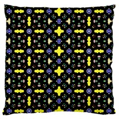 Pattern Black Background Texture Large Flano Cushion Case (two Sides) by Simbadda
