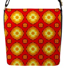 Sun Pattern Texture Seamless Flap Closure Messenger Bag (S)