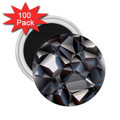 Triangles Polygon Color Silver Uni 2 25  Magnets (100 Pack)  by Simbadda