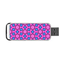 Pattern Pink Stars Texture Seamless Portable Usb Flash (one Side) by Simbadda