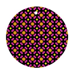 Pattern Colorful Texture Design Round Ornament (two Sides)