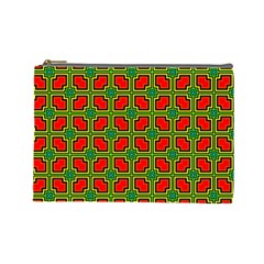 Pattern Modern Texture Seamless Red Yellow Green Cosmetic Bag (large) by Simbadda