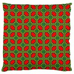 Pattern Modern Texture Seamless Red Yellow Green Large Flano Cushion Case (one Side) by Simbadda