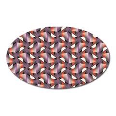 Pattern Abstract Fabric Wallpaper Oval Magnet