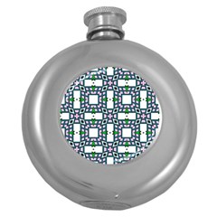 Backgrounds Texture Modern Pattern Round Hip Flask (5 Oz)
