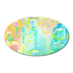 Bubbles Blue Floating Air Oval Magnet