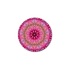 Flower Mandala Art Pink Abstract Golf Ball Marker (10 Pack) by Simbadda