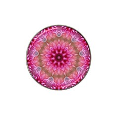 Flower Mandala Art Pink Abstract Hat Clip Ball Marker by Simbadda