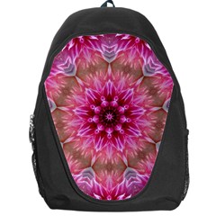 Flower Mandala Art Pink Abstract Backpack Bag by Simbadda