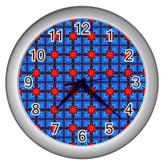 Pattern Seamless Design Texture Wall Clock (silver)