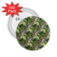 Leaves Seamless Pattern Design 2 25  Buttons (100 Pack)  by Simbadda