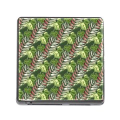 Leaves Seamless Pattern Design Memory Card Reader (square 5 Slot) by Simbadda