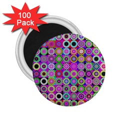 Design Circles Circular Background 2 25  Magnets (100 Pack)  by Simbadda