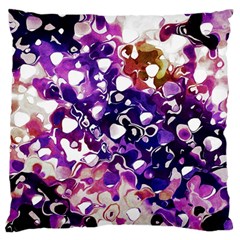 Paint Texture Purple Watercolor Standard Flano Cushion Case (one Side) by Simbadda