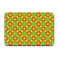 Pattern Texture Christmas Colors Small Doormat  by Simbadda