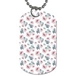 Watercolor Roses Lace Background Dog Tag (Two Sides) Back