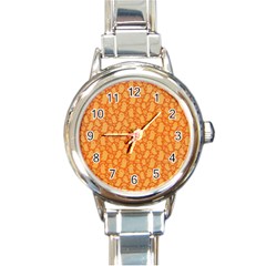 Halloween Background Round Italian Charm Watch by Simbadda