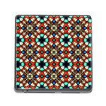 Stained Glass Pattern Texture Face Memory Card Reader (Square 5 Slot) Front