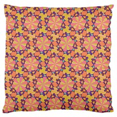 Pattern Decoration Abstract Flower Large Flano Cushion Case (one Side) by Simbadda