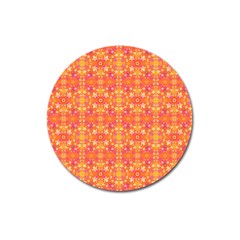  Pattern Abstract Orange Magnet 3  (round) by Simbadda